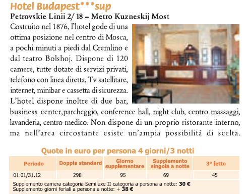 offerta hotel a mosca